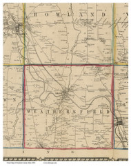 Weathersfield, Ohio 1856 Old Town Map Custom Print - Trumbull Co.
