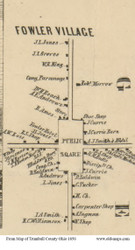 Fowler Village - Fowler, Ohio 1856 Old Town Map Custom Print - Trumbull Co.