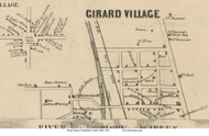 Girard Village - Trumbull, Ohio 1856 Old Town Map Custom Print - Trumbull Co.