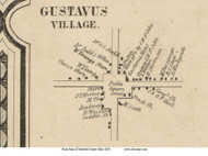 Gustavus Village - Gustavus, Ohio 1856 Old Town Map Custom Print - Trumbull Co.