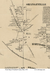 Orangeville - Hartford, Ohio 1856 Old Town Map Custom Print - Trumbull Co.