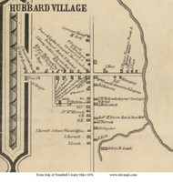 Hubbard Village - Hubbard, Ohio 1856 Old Town Map Custom Print - Trumbull Co.