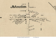 Johnston Village - Johnston, Ohio 1856 Old Town Map Custom Print - Trumbull Co.