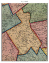 Easton, Connecticut 1856 Fairfield Co. - Old Map Custom Print