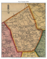 New Canaan, Connecticut 1856 Fairfield Co. - Old Map Custom Print