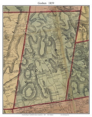 Goshen, Connecticut 1859 Litchfield Co. - Old Map Custom Print
