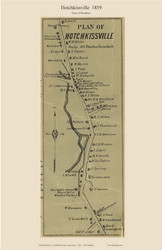 Hotchkissville Village, Connecticut 1859 Litchfield Co. - Old Map Custom Print