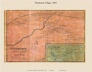 Westbrook and Winthrop Villages, Connecticut 1859 Middlesex Co. - Old Map Custom Print