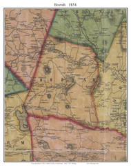 Bozrah, Connecticut 1854 New London Co. - Old Map Custom Print