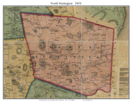 North Stonington, Connecticut 1854 New London Co. - Old Map Custom Print