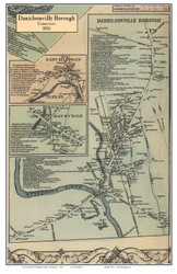 Danielsonville Borough, Connecticut 1856 Windham Co. - Old Map Custom Print