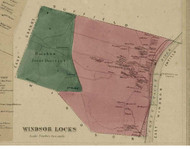 Windsor Locks, Connecticut 1869 Hartford Co. - Old Map Reprint