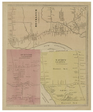 Hockanum, Burnside and Naubuc Villages - Hartford, Connecticut 1869 Hartford Co. - Old Map Reprint