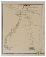 Cobalt Village, Connecticut 1874 Old Town Map Reprint - Middlesex Co.