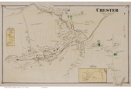 Chester Village, Connecticut 1874 Old Town Map Reprint - Middlesex Co.