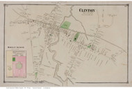 Clinton Village, Connecticut 1874 Old Town Map Reprint - Middlesex Co.