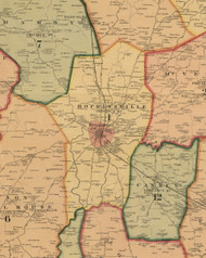 Hopkinsville, Kentucky 1878 Old Town Map Custom Print - Christian Co.