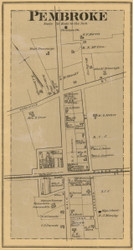 Pembroke Village, Kentucky 1878 Old Town Map Custom Print - Christian Co.