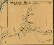 College Hill - Elliston, Kentucky 1876 Old Town Map Custom Print - Madison Co.