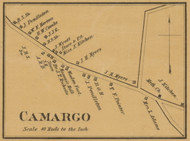 Camargo Village, Kentucky 1879 Old Town Map Custom Print - Montgomery Co.