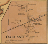 Oakland - Bristow, Kentucky 1877 Old Town Map Custom Print - Warren Co.