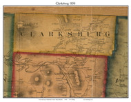 Clarksburg, Massachusetts 1858 Old Town Map Custom Print - Berkshire Co.