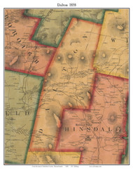 Dalton, Massachusetts 1858 Old Town Map Custom Print - Berkshire Co.