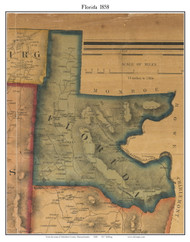 Florida, Massachusetts 1858 Old Town Map Custom Print - Berkshire Co.