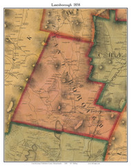 Lanesborough, Massachusetts 1858 Old Town Map Custom Print - Berkshire Co.