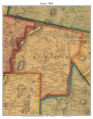Lenox, Massachusetts 1858 Old Town Map Custom Print - Berkshire Co.
