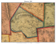 Monterey, Massachusetts 1858 Old Town Map Custom Print - Berkshire Co.