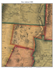New Ashford, Massachusetts 1858 Old Town Map Custom Print - Berkshire Co.