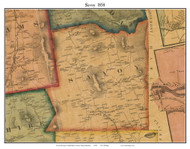 Savoy, Massachusetts 1858 Old Town Map Custom Print - Berkshire Co.