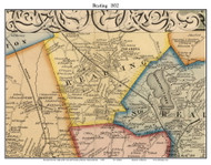 Reading, Massachusetts 1852 Old Town Map Custom Print - Boston Vicinity