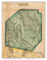 Chester, Massachusetts 1857 Old Town Map Custom Print - Hampden Co.