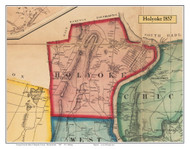 Holyoke, Massachusetts 1857 Old Town Map Custom Print - Hampden Co.