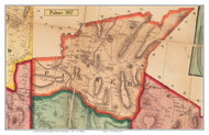 Palmer, Massachusetts 1857 Old Town Map Custom Print - Hampden Co.