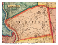 Springfield, Massachusetts 1857 Old Town Map Custom Print - Hampden Co.