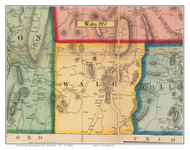 Wales, Massachusetts 1857 Old Town Map Custom Print - Hampden Co.