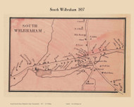 South Wilbraham Village, Massachusetts 1857 Old Town Map Custom Print - Hampden Co.