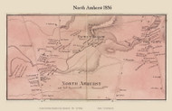 North Amherst, Massachusetts 1856 Old Town Map Custom Print - Hampshire Co.