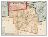 Southampton, Massachusetts 1856 Old Town Map Custom Print - Hampshire Co.