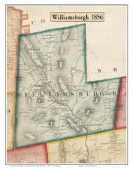 Williamsburgh, Massachusetts 1856 Old Town Map Custom Print - Hampshire Co.