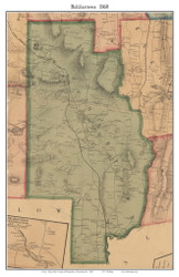 Belchertown, Massachusetts 1860 Old Town Map Custom Print - Hampshire Co.