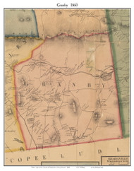 Granby, Massachusetts 1860 Old Town Map Custom Print - Hampshire Co.