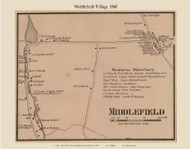 Middlefield Village, Massachusetts 1860 Old Town Map Custom Print - Hampshire Co.