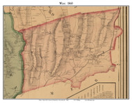 Ware, Massachusetts 1860 Old Town Map Custom Print - Hampshire Co.