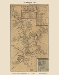 East Abington Village, Massachusetts 1857 Old Town Map Custom Print - Plymouth Co.