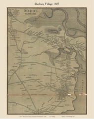 Duxbury Village, Massachusetts 1857 Old Town Map Custom Print - Plymouth Co.