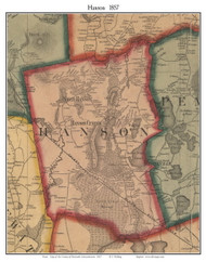 Hanson, Massachusetts 1857 Old Town Map Custom Print - Plymouth Co.